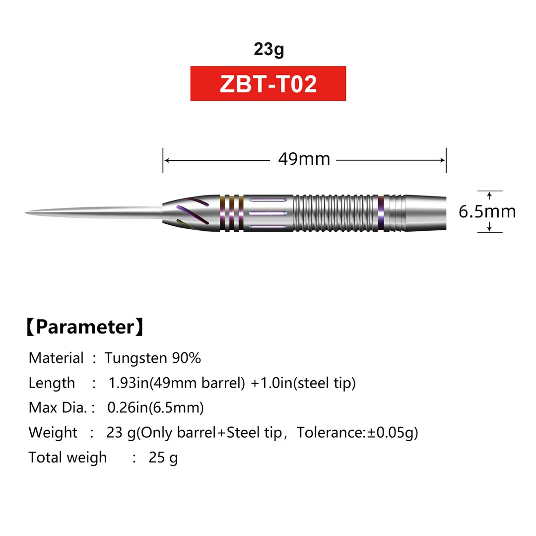 CyeeLife 23g Tungsten Steel tip darts 90% with Carrying case,Professional tungsten steel darts for competition and entertainment