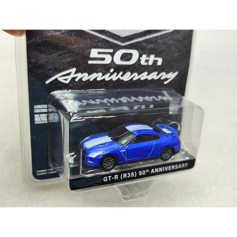 Greenlight 1:64 Anniversary Series 11-2016 GT-R R35 GT-R50 Diecast Model Alloy Car Child Christmas Gift Ornaments