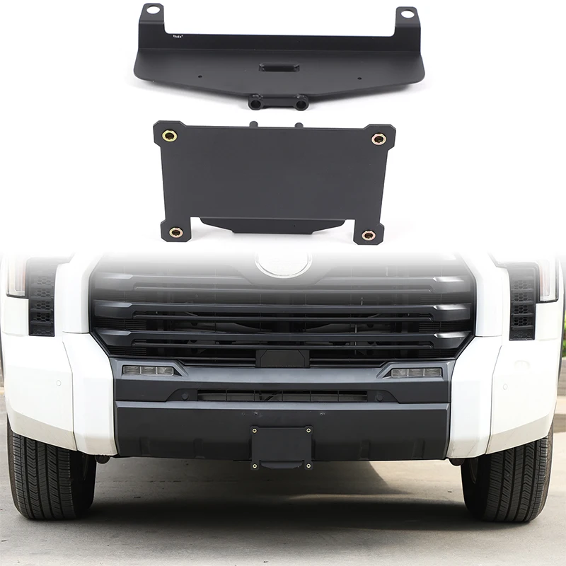 

Front License Plate Bracket No-Drill Replace Mounting Front License Plate Frame Aluminum Alloy For Toyota Tundra VXK70 2022-2026