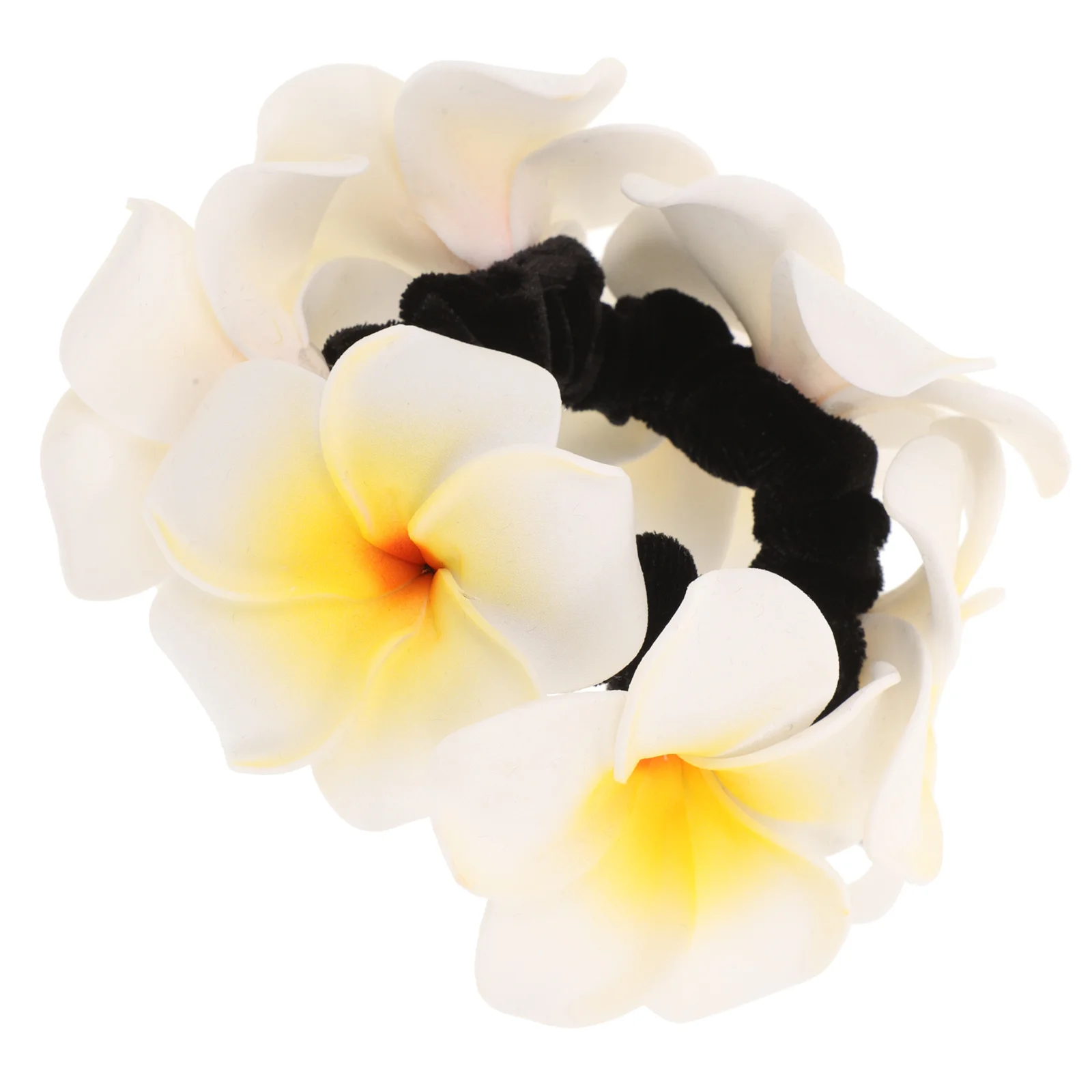 ربطة شعر على شكل زهرة هاواي، خفيفة الوزن ومريحة للمهرجانات وحفلات الزفاف والعطلات على الشاطئ وإكسسوارات الشعر الزهرية #4