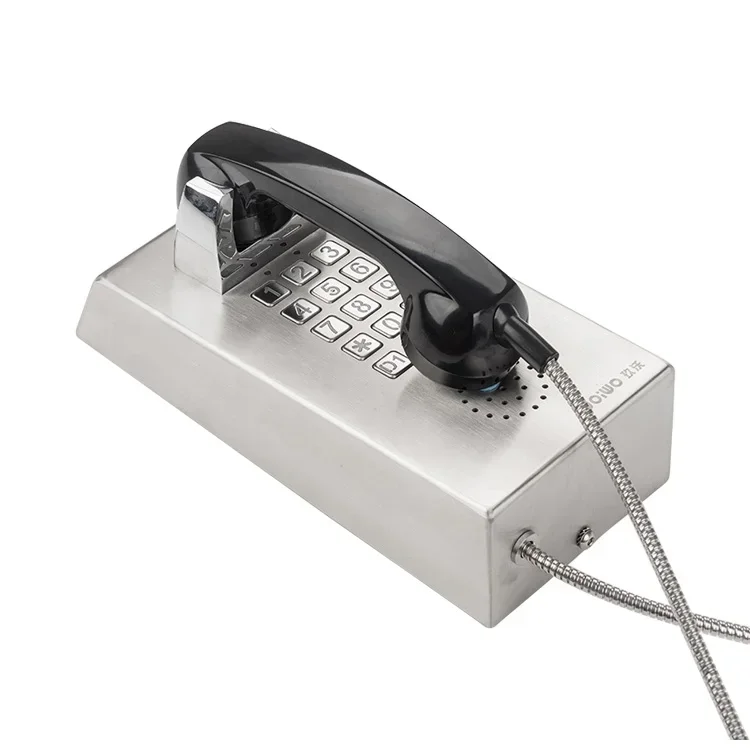 

Handset Corded Telephones Stainless Steel School Public Telephone Vandal Proof IP Public Industrial Telephone
