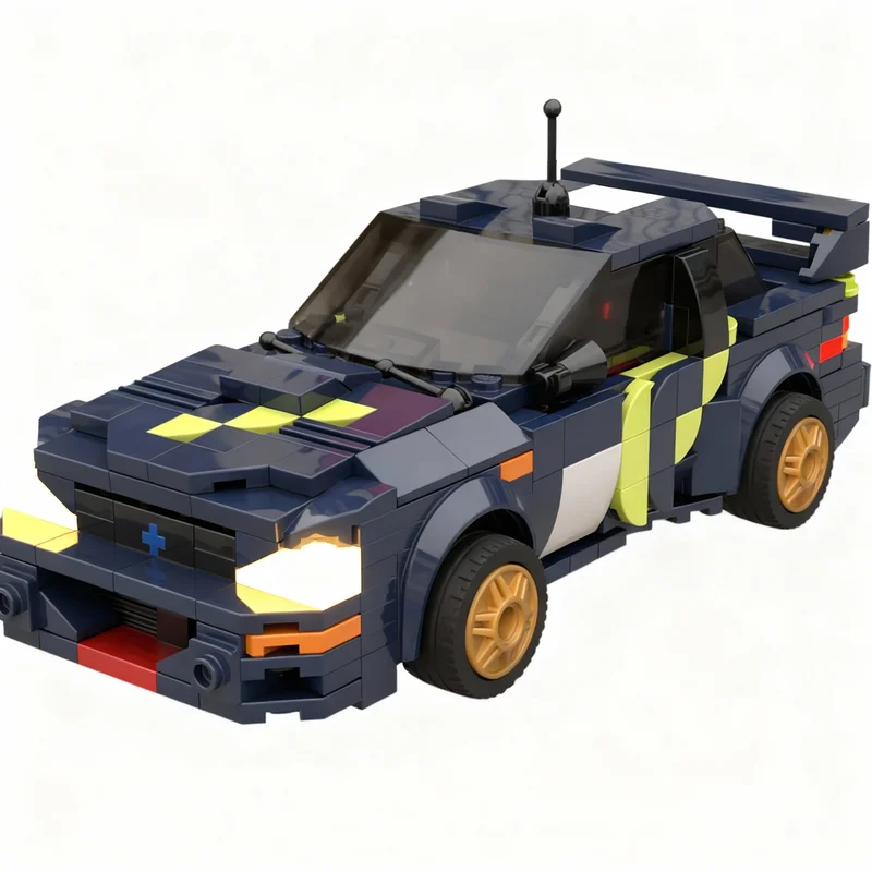 

436PCS MOC City Champions Super Car Subaru Impreza 98 China Rally Mcrae S S5 R19wrc Zee Elwood Lite Model Technology DIY Gift