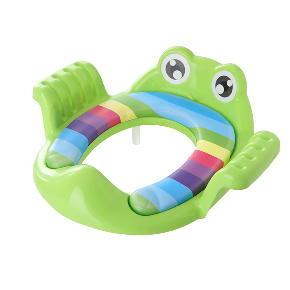 وسادة ناعمة باللون الأزرق اللطيف على شكل قعادة كرتونية للأطفال، مقعد تدريب مرحاض للأطفال غير قابل للانزلاق، مقعد تدريب للأطفال