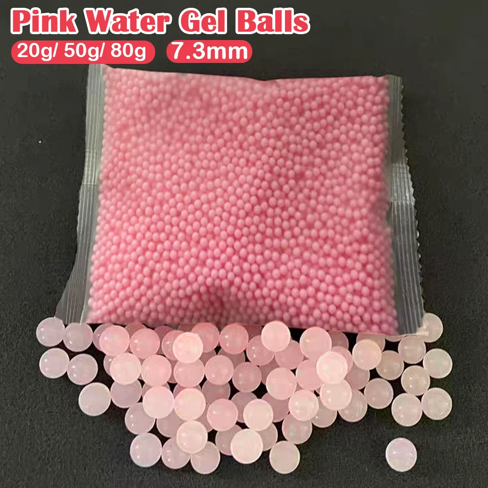 

7-8MM Pink Water Gel Balls Gun Cartridge Hunting High Elasticity Ammo Pressure Resistance 5-7KG Non-Toxic Ammo Competitive Games