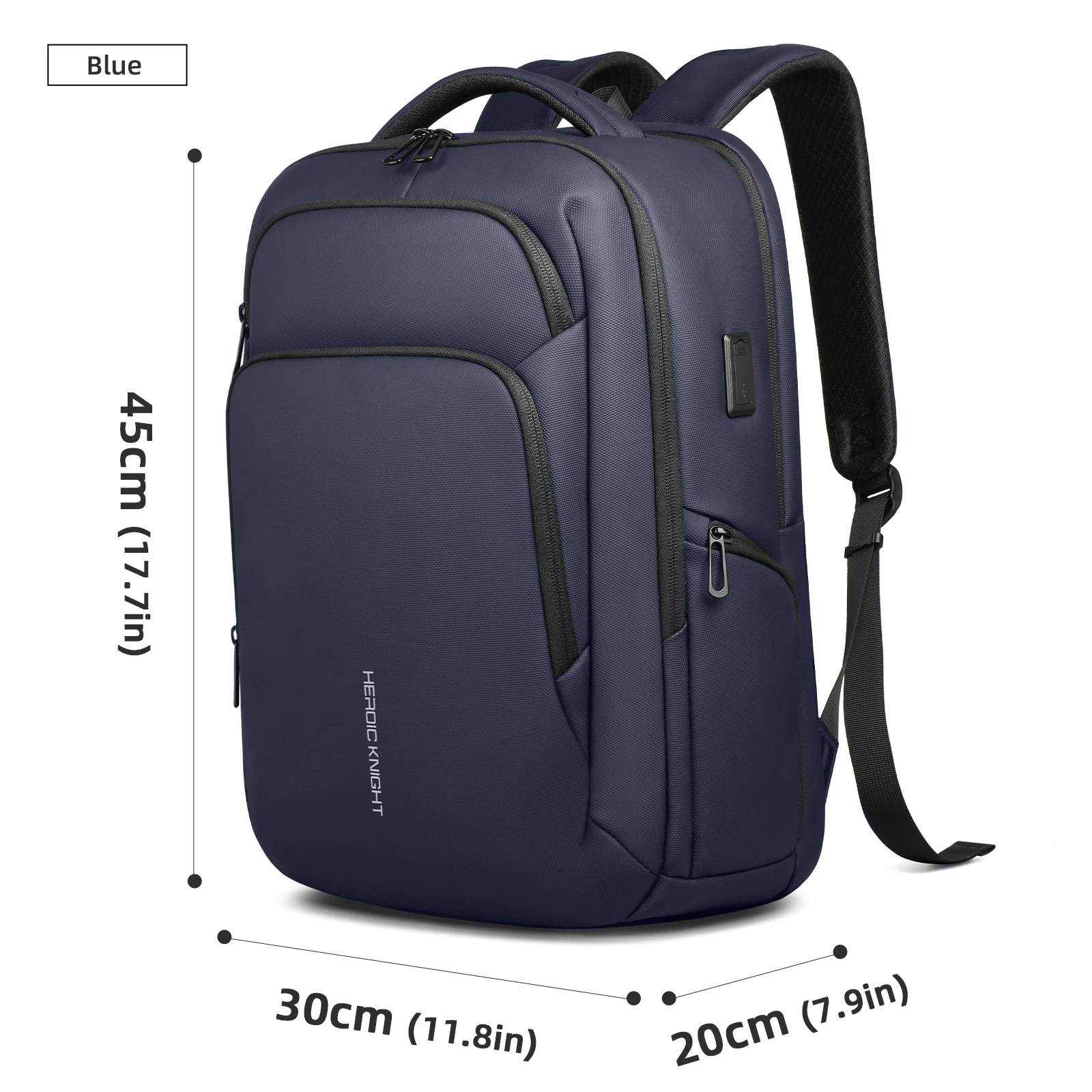 HK Multifunctionele zakelijke rugzak Heren Reisrugzak met grote capaciteit Waterdichte 17,3-inch laptoptas met USB Kantoorwerk Dagrugzak