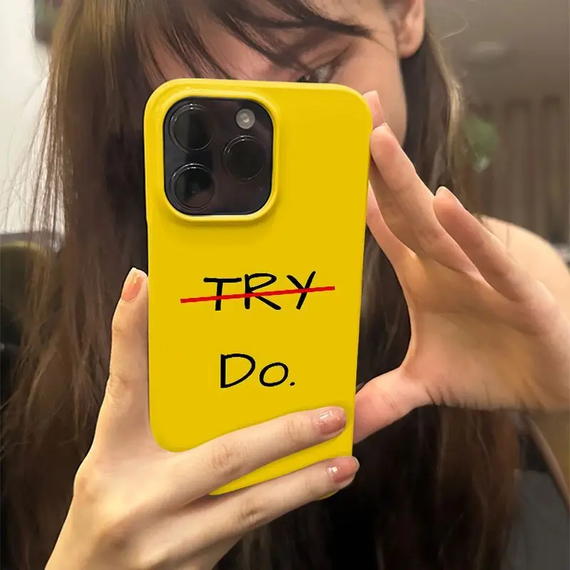الكورية Ins شخصية كلمة الثلاثة تفعل مشرق الأصفر جراب هاتف آيفون 16 15 14 13 برو ماكس 12 11 الغطاء الخلفي صندوق #3