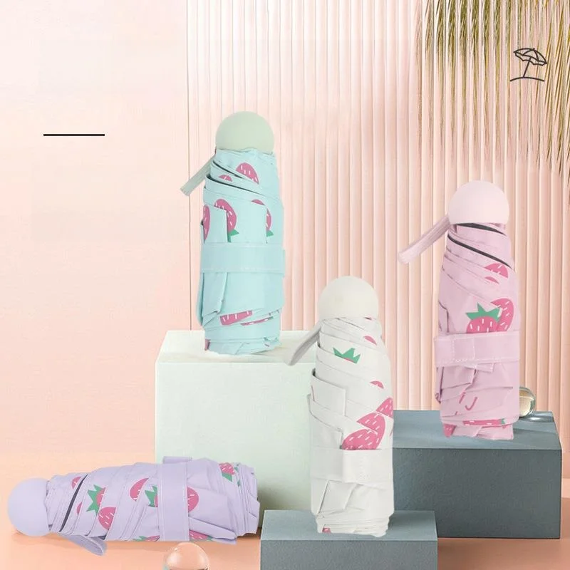 

Portable Sunshade Umbrella Capsule UV Protection Sunscreen Compact Foldable Iron Bone Home Daily Use Umbrella