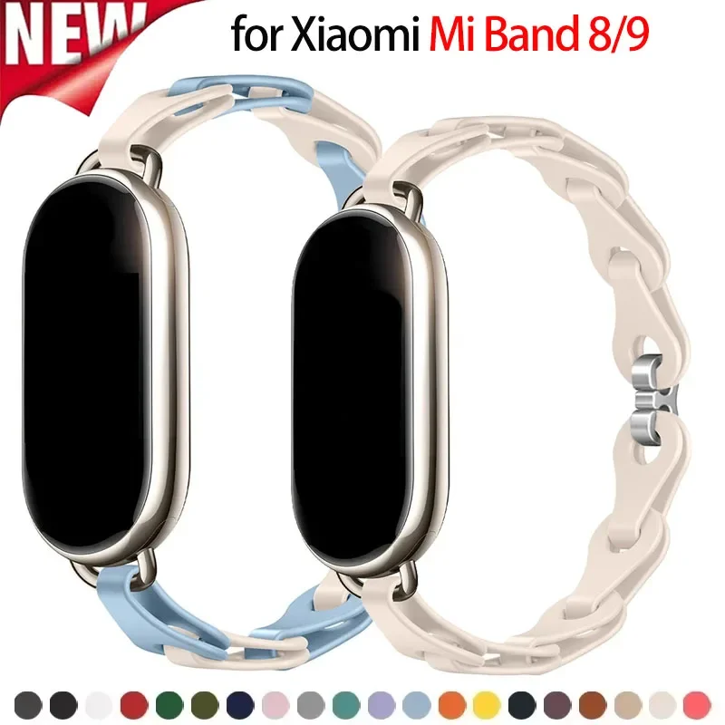 Originales Edelstahlarmband für Xiaomi Mi Band 9, modisches Metallarmband für Miband 8 NFC, Schnellverschluss-Ersatzband