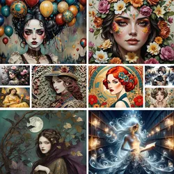 Portrait Women Flowers Painting By Numbers Drawing Craft Kit For Adults Decoration Home Gift Wife Wholesale Dropshipping HOT
