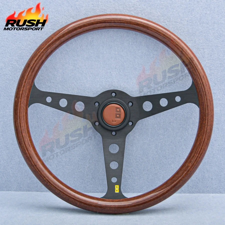 

Heritage Wood Grain Steering Wheel Classic Vintage Car Steering Wheel with Leather Horn PC-ST54