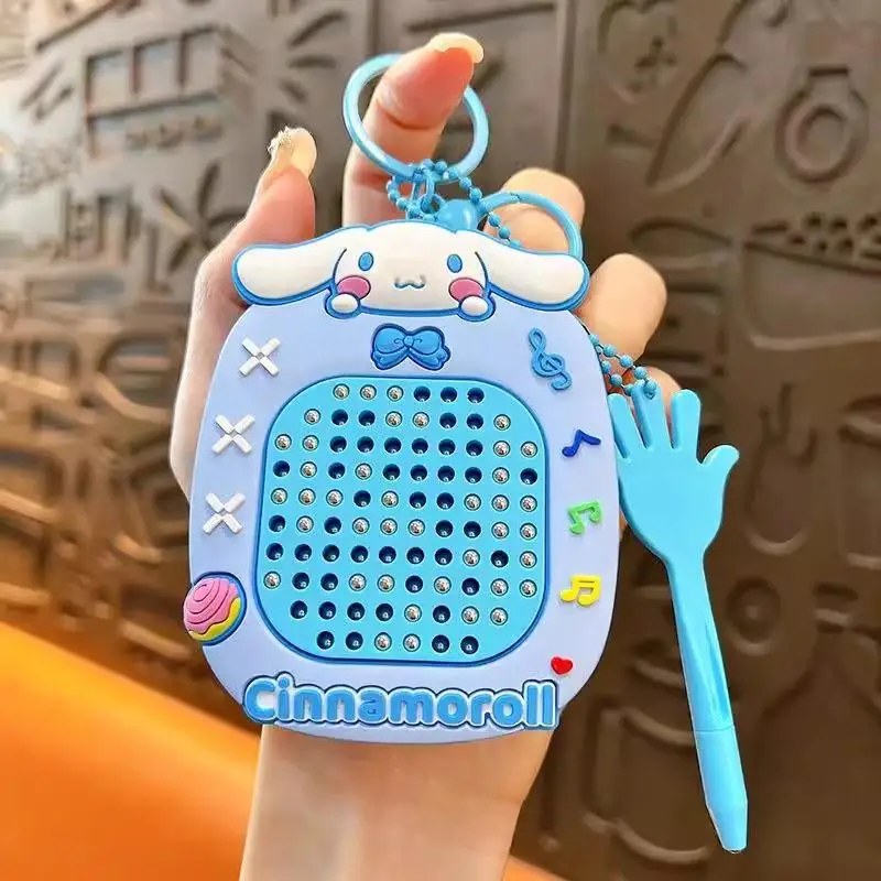 Miniso unzipped magnetic steel ball drawing board key buckle bead maze double-sided playable school bag pendant children's gift