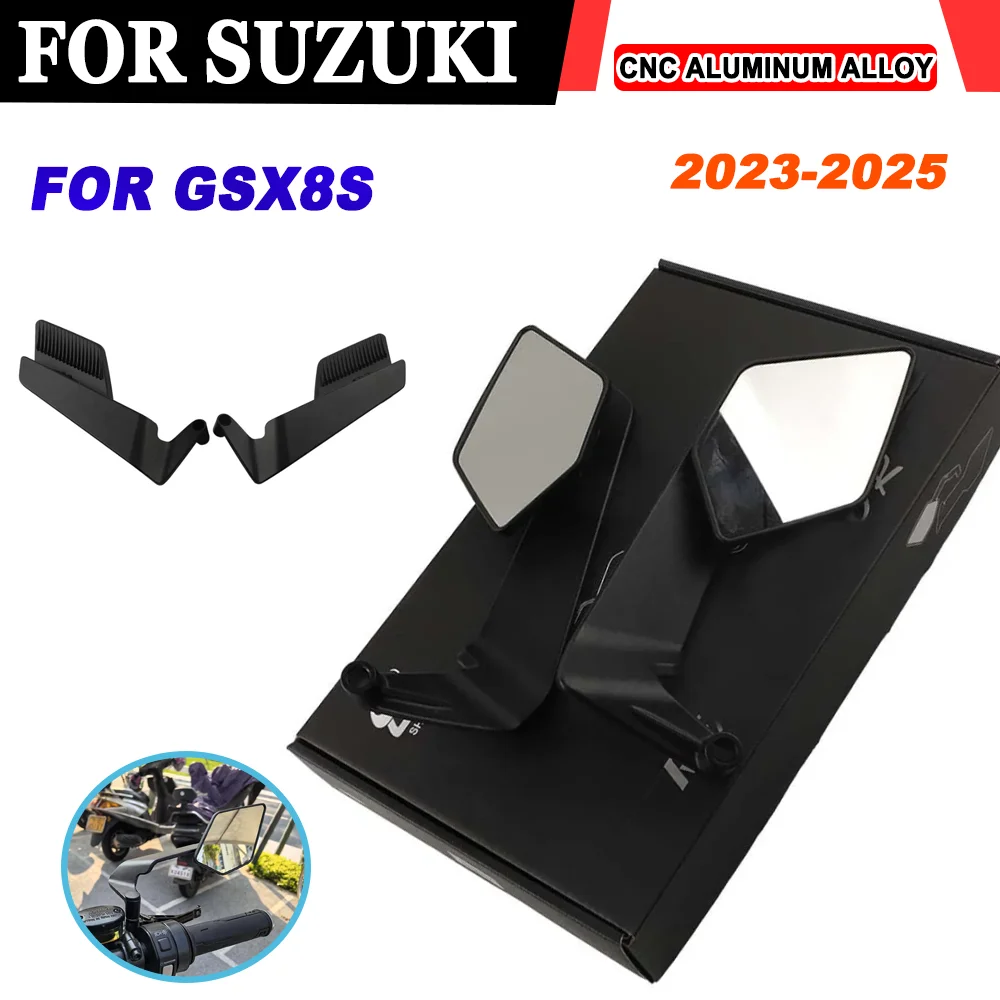 

For Suzuki GSX8S GSX8R GS X8S GS X8R GSX8 S GSX8 R 2023 2024 2025 Motorcycle Accessories Adjustable Mirrors Winglets Rotate