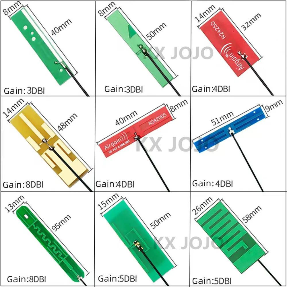 Internal Antenna Bluetooth 2.4G/5.8G 1PC Dual-frequency Built-inPCB FPC PCB Omni Directional High-gain Connector IPEX/Soldering