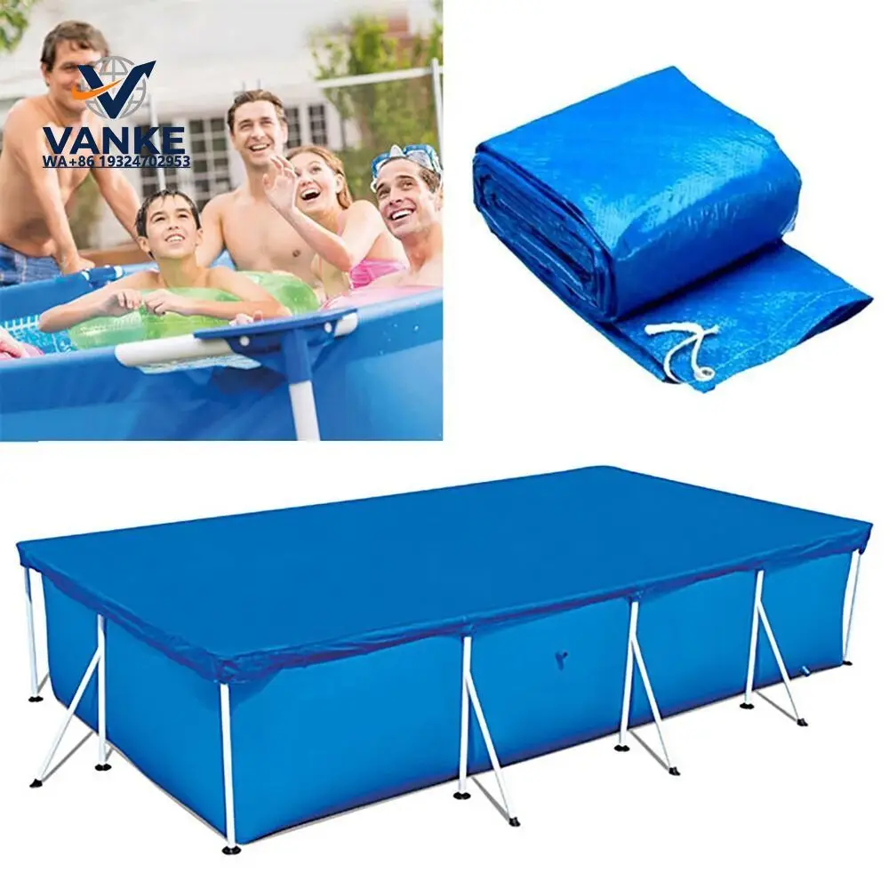 Cover Garden Poo l Rainproof Rectangular Poo l Cover Tarpaulin Swimming Poo l Cover Solar Tarpaulin Swimming Pool Protection