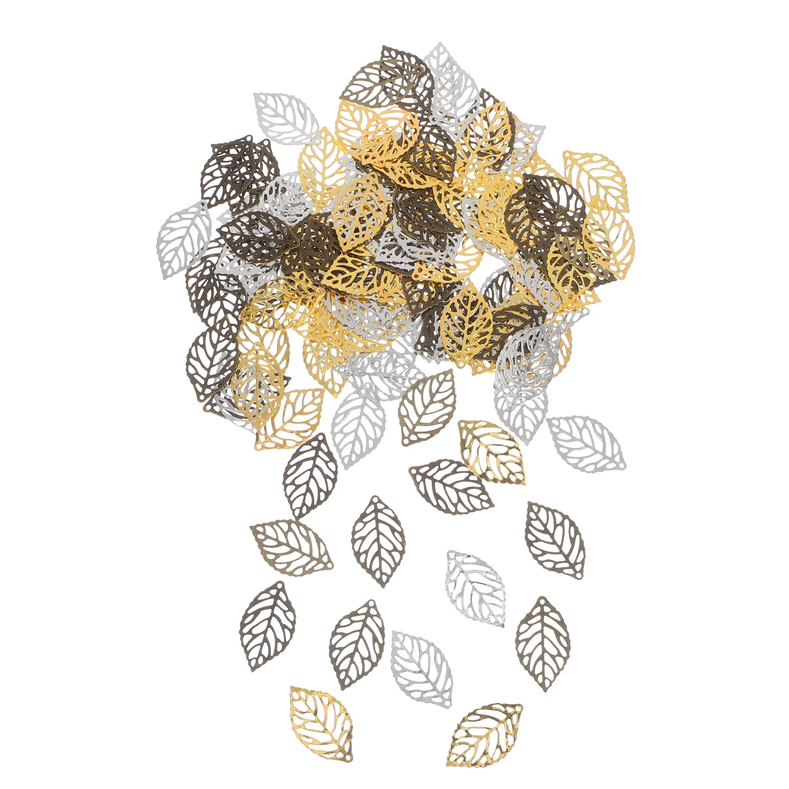 

150Pcs Zinc Alloy Hollow Leaf Charms Tree Pendants DIY Necklace Bracelet Earring Hairpin Accessories Zinc Alloy Leaves Charms