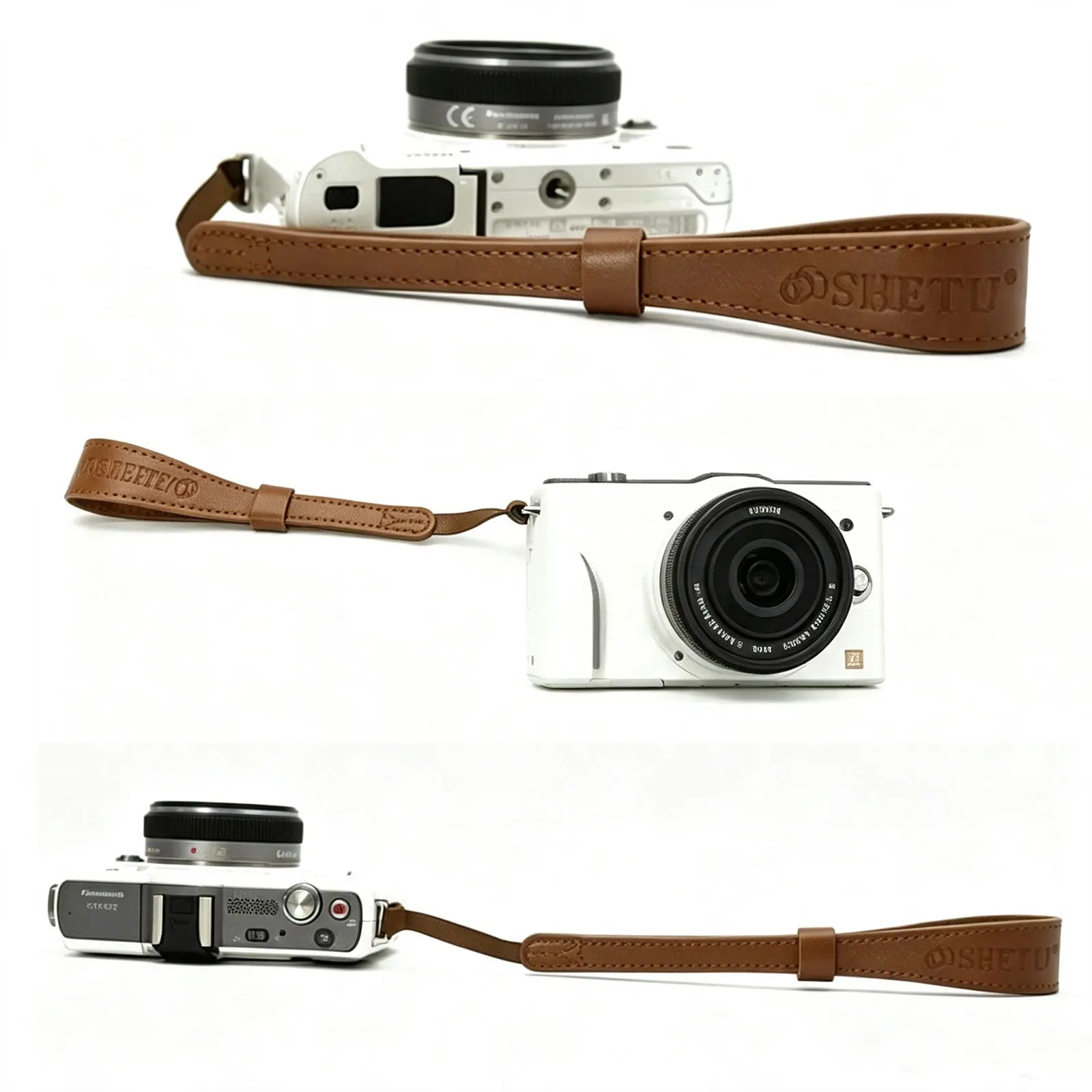 PU Camera Wrist Strap Hand Strap Black Red Coffee White Pink Rose Prevent Dropping Camera Wrist Hand Belt