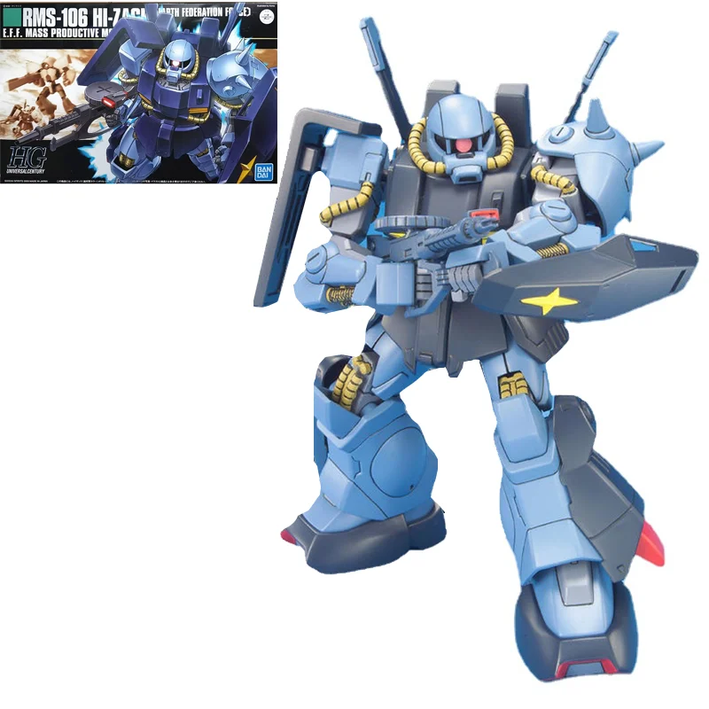 

Original Genuine Assembled Gundam Model HGUC 1/144 RMS-106 Hi-Zack Gunpla Action Anime Figure Mobile Suit Toy Gift For Children