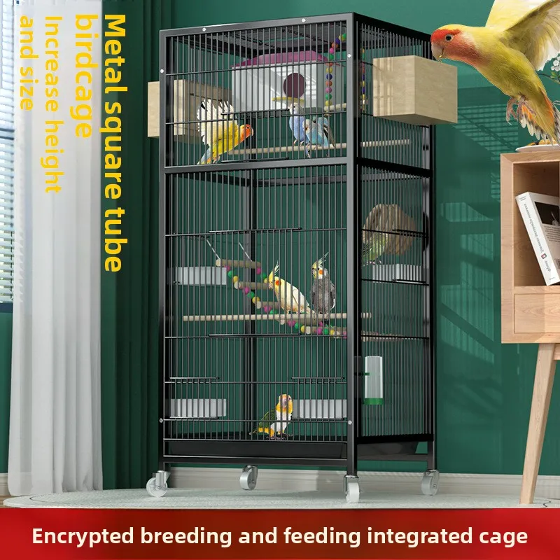 Large Luxurious Bird Nest Cage Large Square Bird Cage Heavy Duty Frame Villa Aviary Parrot Cage Breeding Box L Largest Type