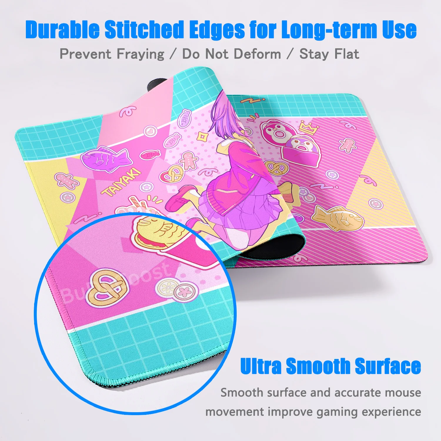 XXL Anime Girl HD Deskmat PJSK Project Sekai Colorful Stage Nightcord Rubber Mousepad Large Gaming Non-slip Keyboard Protect Mat