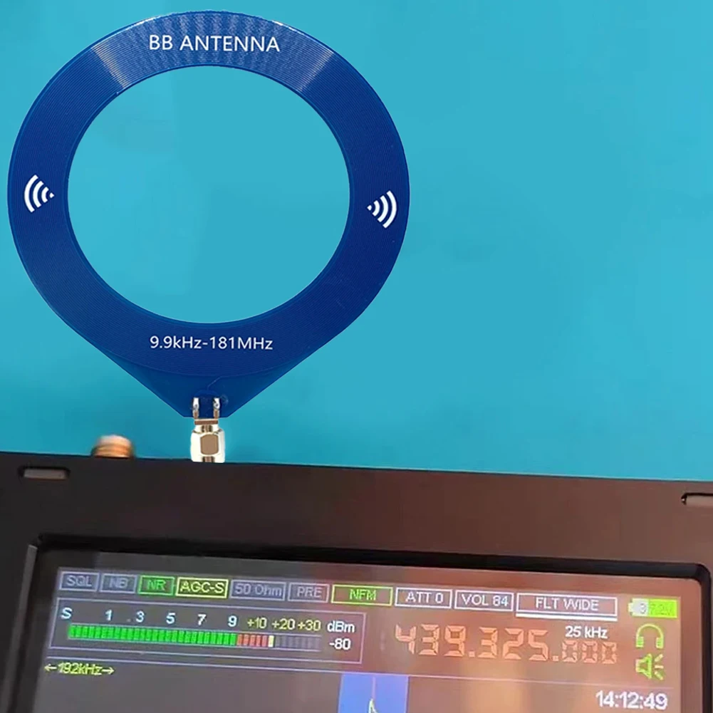 Antena Mini-pętla 9.9khz-181mhz interfejs SMA antena okrągła przenośna antena do odbiornika SDR z odbiornika sf6686