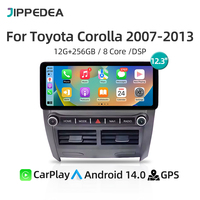 Wireless CarPlay Android 14.0 Car Multimedia Player For Toyota Corolla 2007-2013 GPS Navigation 4G LTE WiFi Bluetooth Car Radio