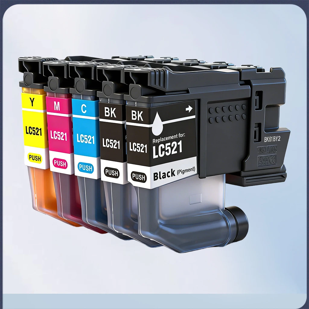 Wkład atramentowy LC521 521 kompatybilny z drukarkami Brother DCP-J1260W J1310DW J1313DW J1360DW J1460DW — zdjęcie produktu 6