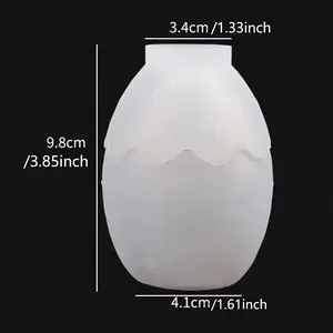 Cetakan Toples Lilin Bentuk Telur Kotak Kreatif Cetakan Silikon dengan Tutup Cangkir Lilin Telur Cetakan Tetesan Gipsum DIY Kerajinan Membuat Dekorasi Rumah 12 cetakan toples penjualan terbaik - №