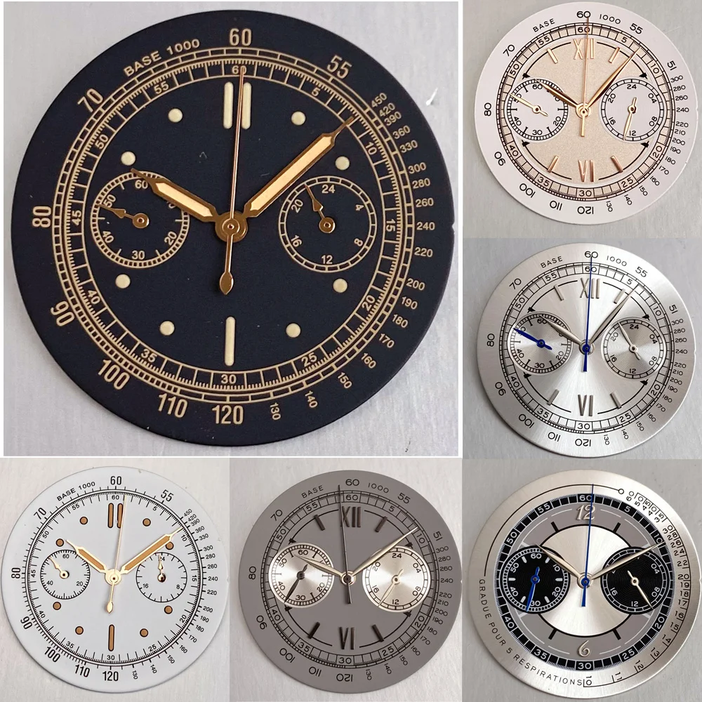 32mm Miyota OS20 Watch Dial Spare Parts MOD Replacements Fit for Quartz Movement Men's Watch Black White Silver Rose Gold Dials