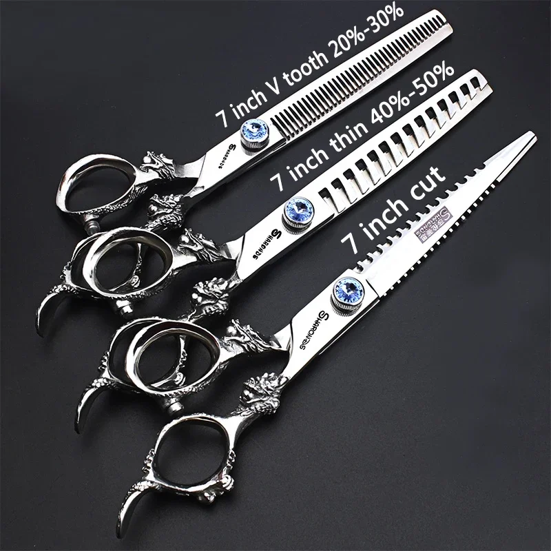 Professional Haircut Barbershop Scissors 7/6/5.5 Inch Salon Japan Hair Cutting Scissors Thinning Shears Berber Makas