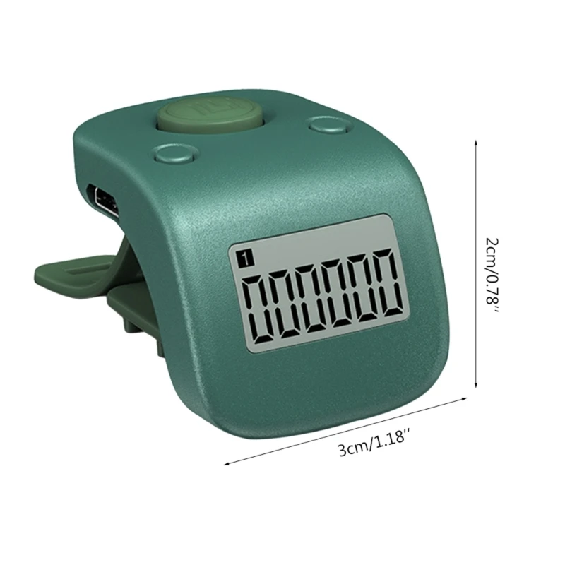 Portable Digital LCD Finger Ring Tally Counter Multi-color 6 Channel Counting 6 Digit Bead Prayer Counter Clicker