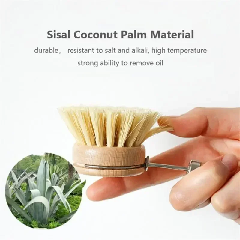 Wooden Handle Cleaning Brush Kitchen Household Cleaning Brush Beech Wood Long Handle Brush Dish Brush Dish Brush Cleaning Tool