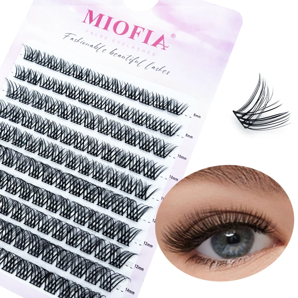 

10 Rows 120 Cluster Eyelash Extension 100% handmad DIY individual Eyelash bundle 8-14mm mixed length segmented Makeup Lashes