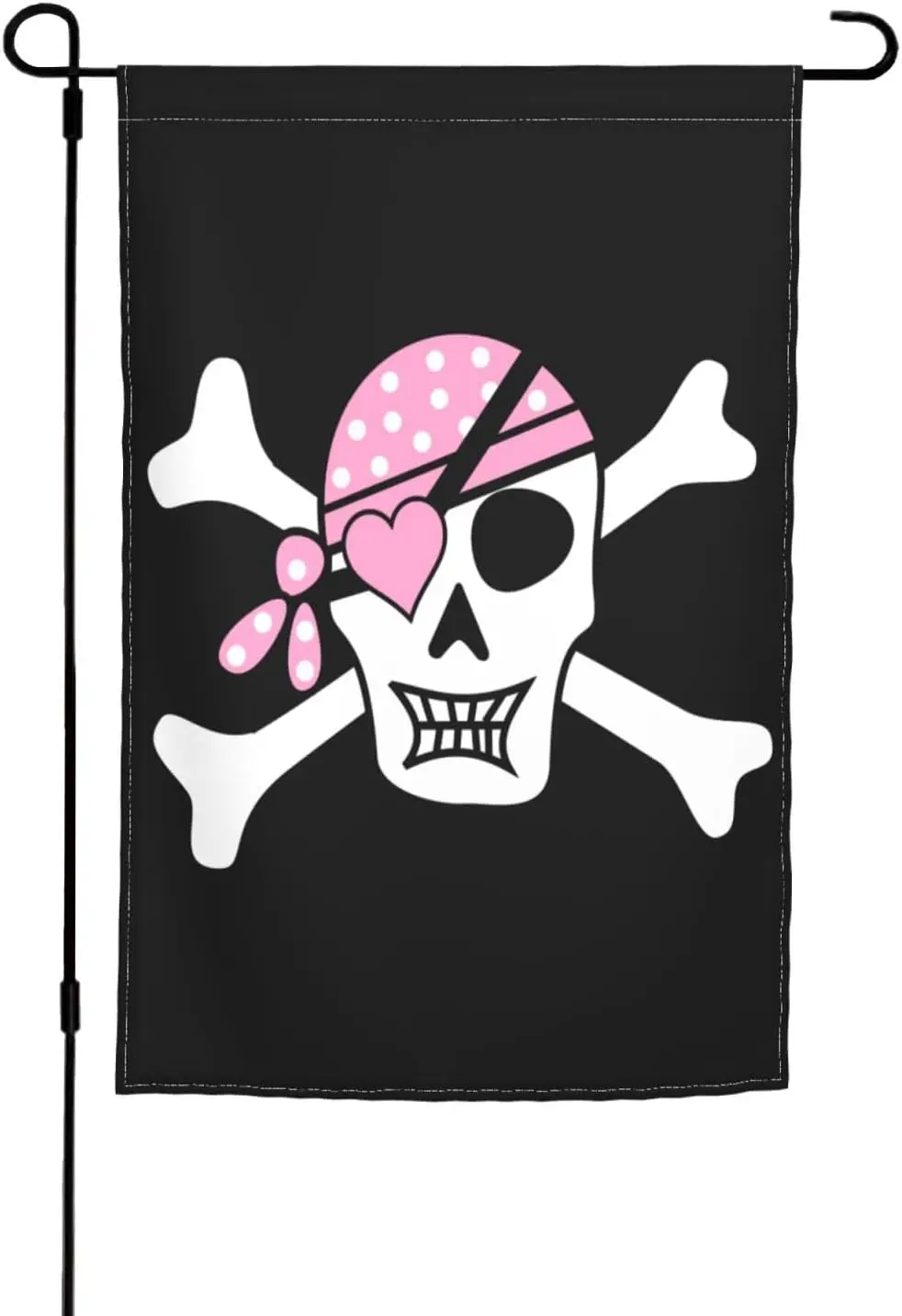 Pink Girl Pirate Skull Garden Flag Outdoor 12 X 18 Inch Outside Gifts Mini Yard House Flags Farmhouse Sign For Home Garden D yyi
