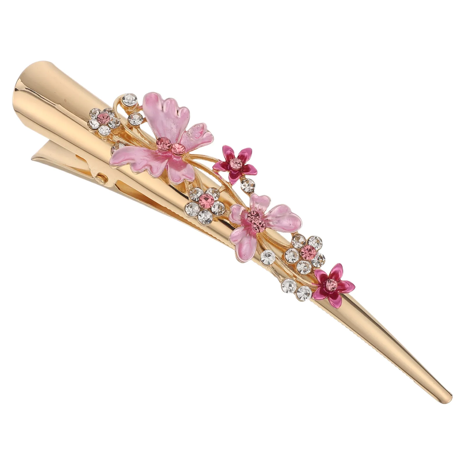 

Large Duckbill Clip Vintage Flower Alloy Clip For Women Decorative Barrettes Female Hair Clips Metal Hair Accessories