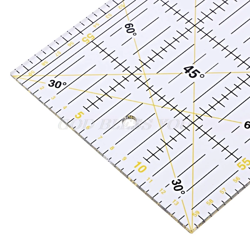 Imagem -04 - Quilting Costura Retalhos Régua Ferramenta Corte Grosso Transparente Faça Você Mesmo Transporte da Gota 30 45 60cm