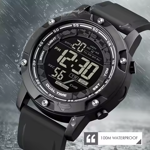 SKMEI 1762 Mens Digital Movement LED Light Countdown Wristwatch Clock relogio masculino 10Bar Waterproof Swimming Sport Watches