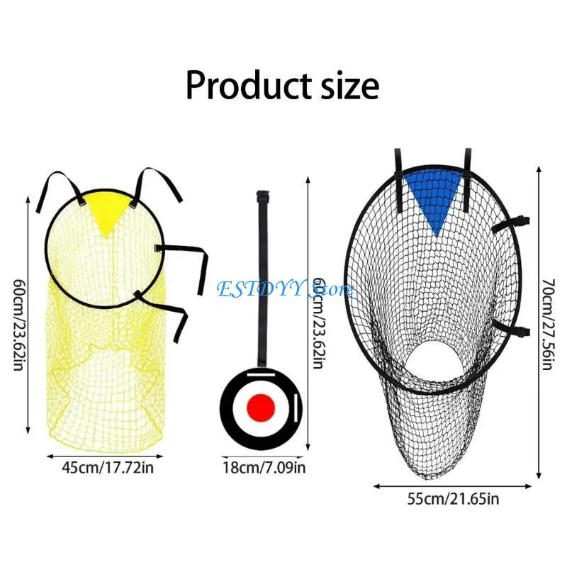 G6DE Training Football Goal Accuracy Practice Fiberglass Frame Polyester Net