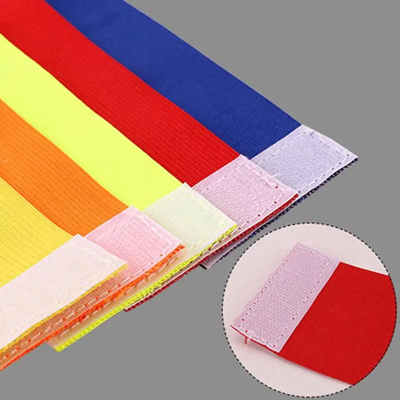 31 x 6,5 cm Fußball-Kapitänsarmband, hervorragende Sichtbarkeit, Fußballzug, Nylon, Fußballmannschaft, Ärmelabzeichen, Elastizität, Sport-Armband