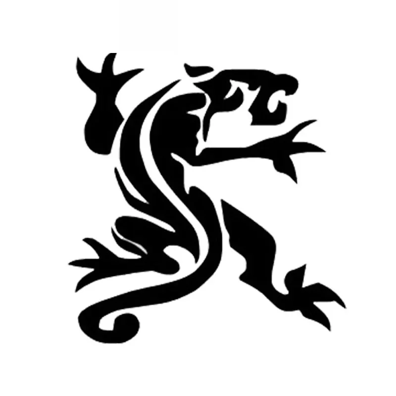 Car Stickers Tribal Big Cat Leopard Personality PVC Car Decoration Accessories Decals Waterproof Sunscreen Black/white,15cm*14cm