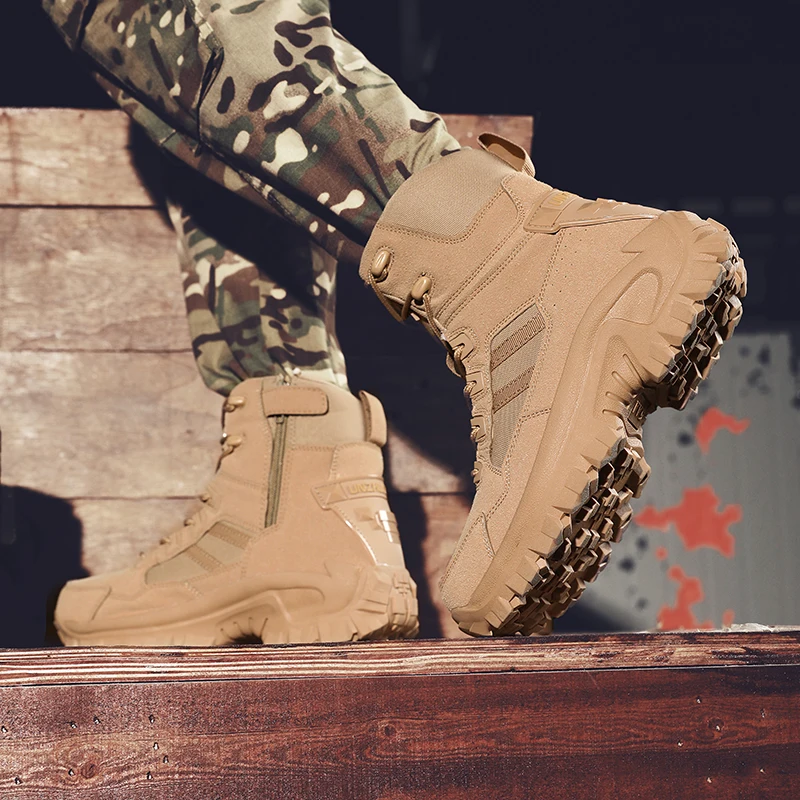 

Men'sHiking Shoes Tactical Sport Shoes Male High Top Waterproof Outdoor Mountain Climbing Shoes Hunting Boots Men Outdoor Boots