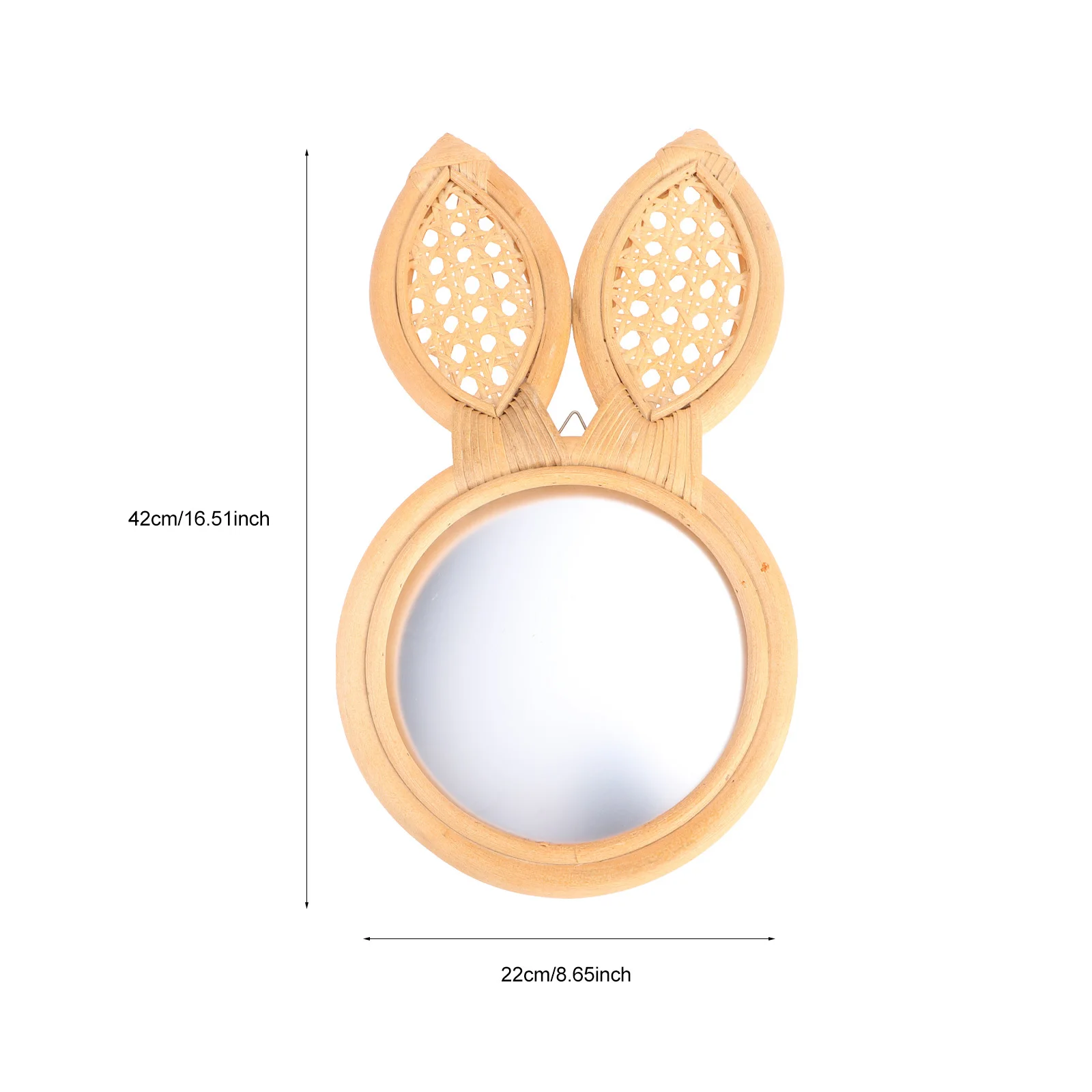1 個ヨーロッパスタイル籐織化粧鏡壁掛け装飾ミラー手作り繊細な壁アート家の装飾浴室