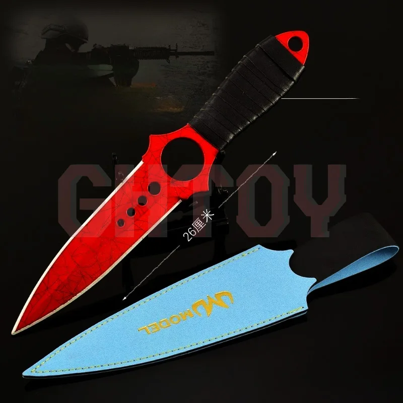 

26cm/10.24in GO Skeleton Toy Knife Crimson Net Metal Craft Ornament Model Game Periphery Collection Desktop Display Gift for Boy