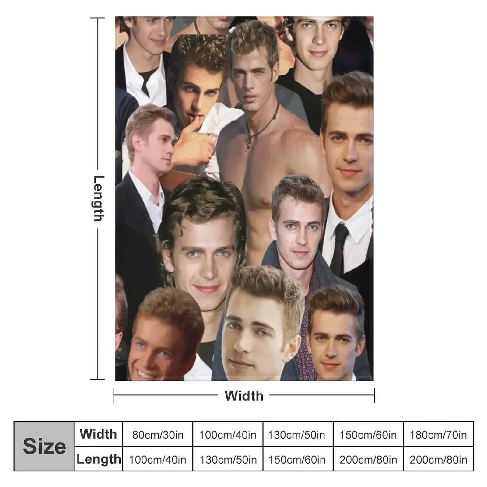 hayden christensen high quality photo collage Throw Blanket Blankets For Bed Summer Hair for babies Cute Plaid Blankets