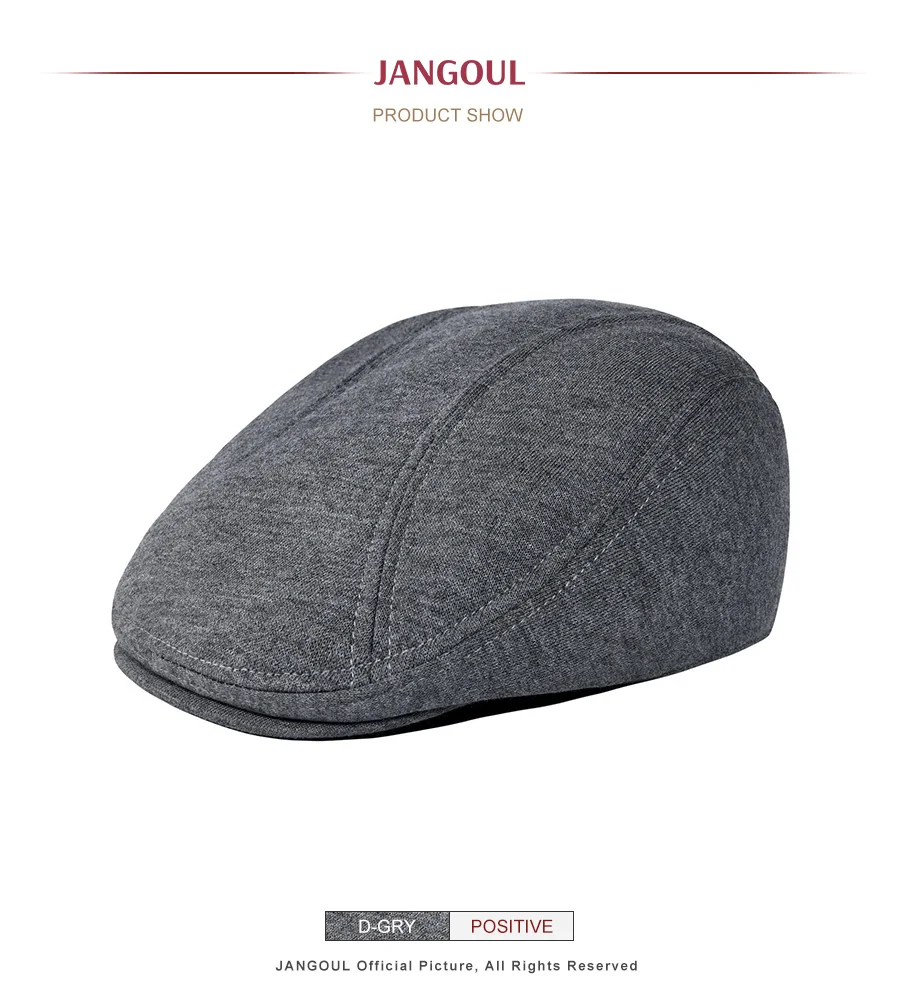 Jangoul Verstellbare Baskenmütze für Herren Sommer Frühling Newsboy Caps Klassische Retro Flatcap Vintage Brandneue Baumwoll-Ivy-Mütze 640 – Detail 5