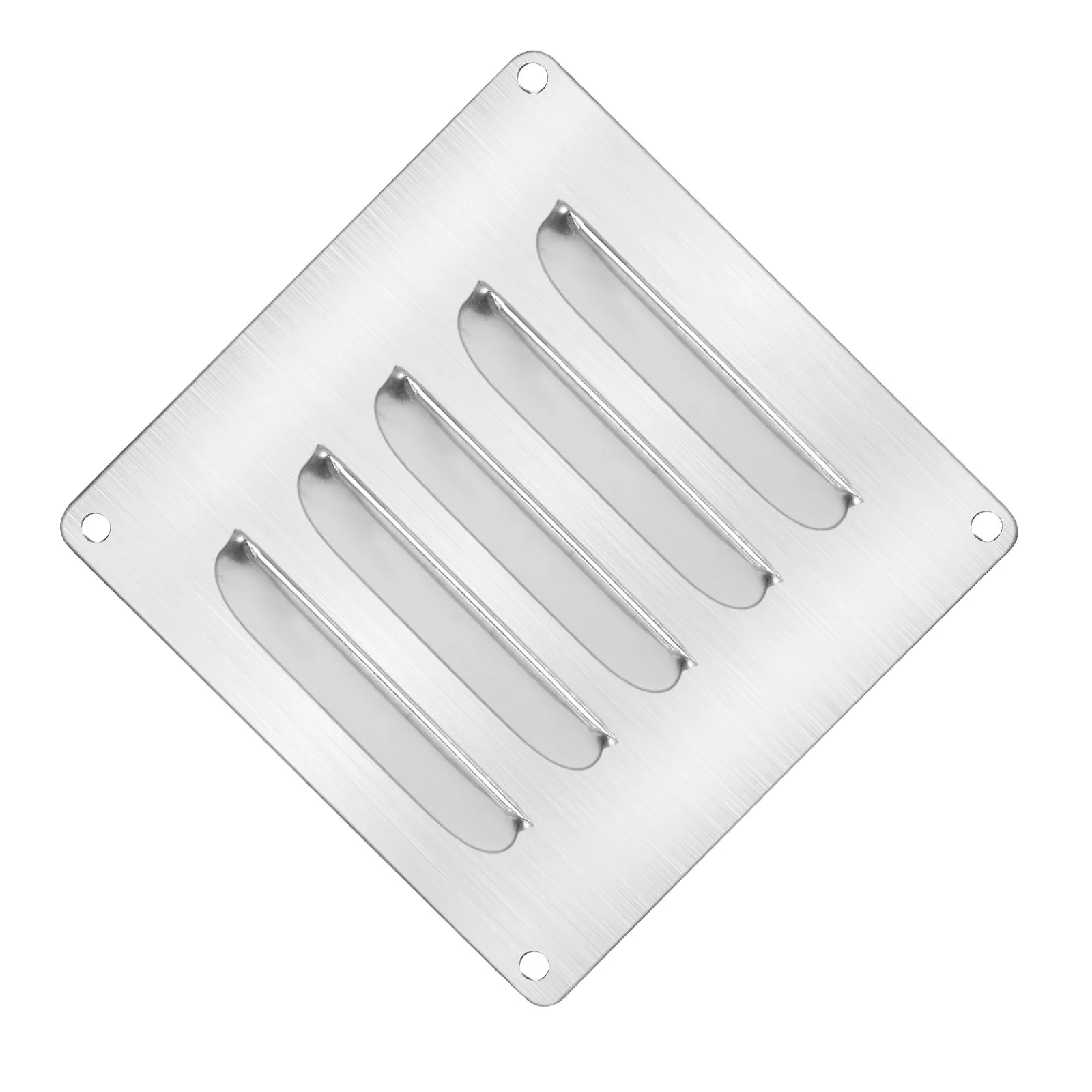 Stainless Steel Marine Air Vent Cover Boat Ventilation Grille Rectangular Louvered Flush Mount for Yacht Rv Caravan Boat