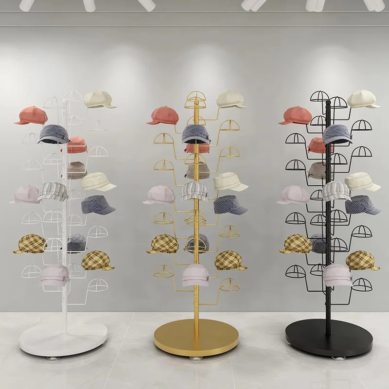 

Clothing store Sun hat storage shelf Floor-to-ceiling hat rack Maternal and infant store Multi-layer hat hanger