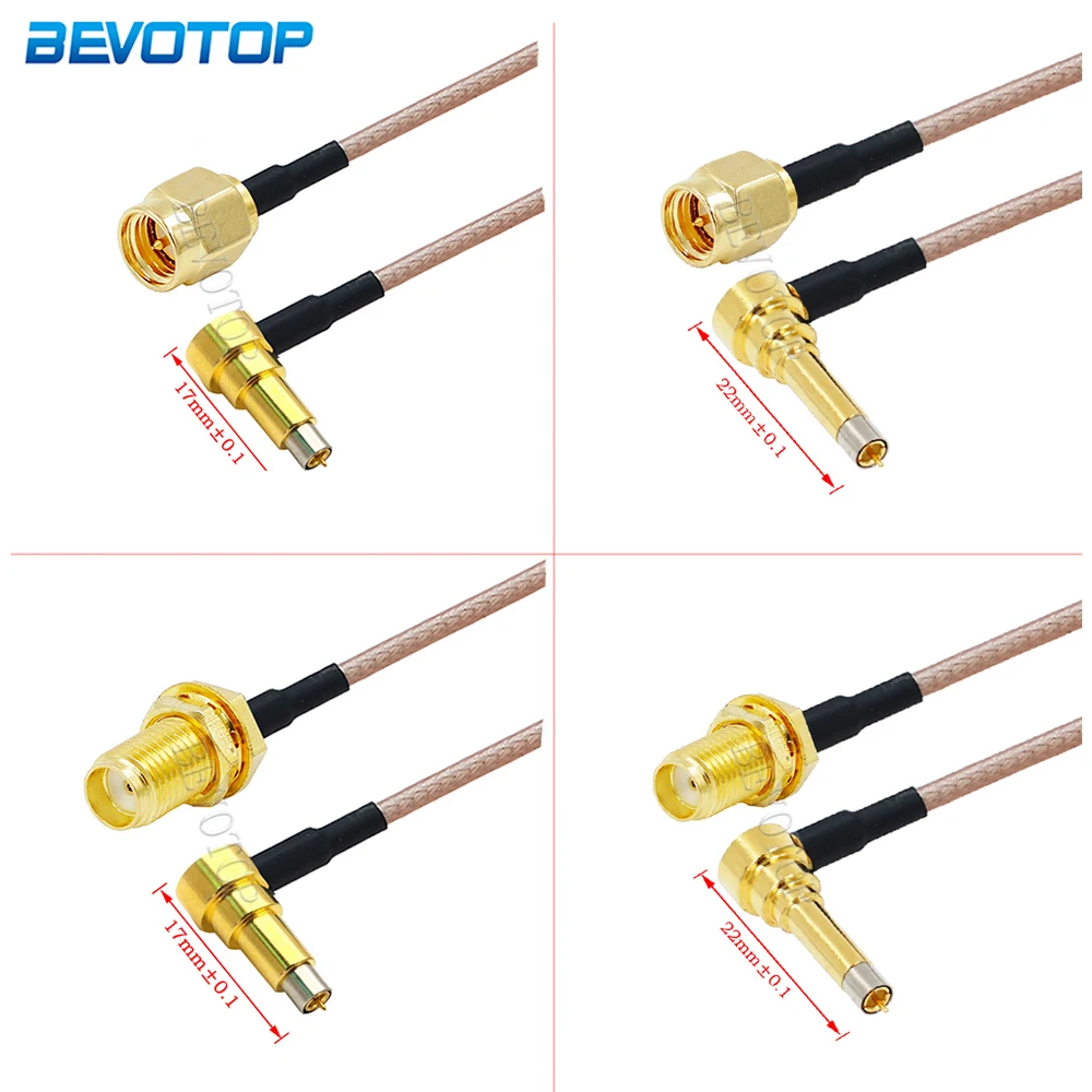 RG-316 MS156 Male Right Angle to SMA Male/Female Connector 50 Ohm RG316 Pigtail Testing Cable Adapter RF Coaxial Extension Cable