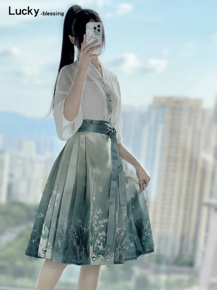 New Chinese Style Horse-faced Skirt Made in Song Dynasty, Daily Student Version, Summer Thin Style