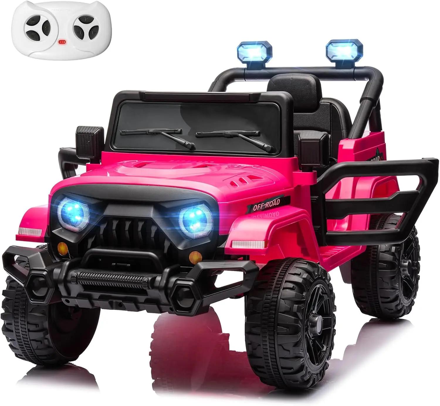 12V Kids Electric Ride on Truck Car Remote Control, Twin 35W Motors 3.5MPH Max Speed, Bluetooth USB Music Player, 4 Wheels