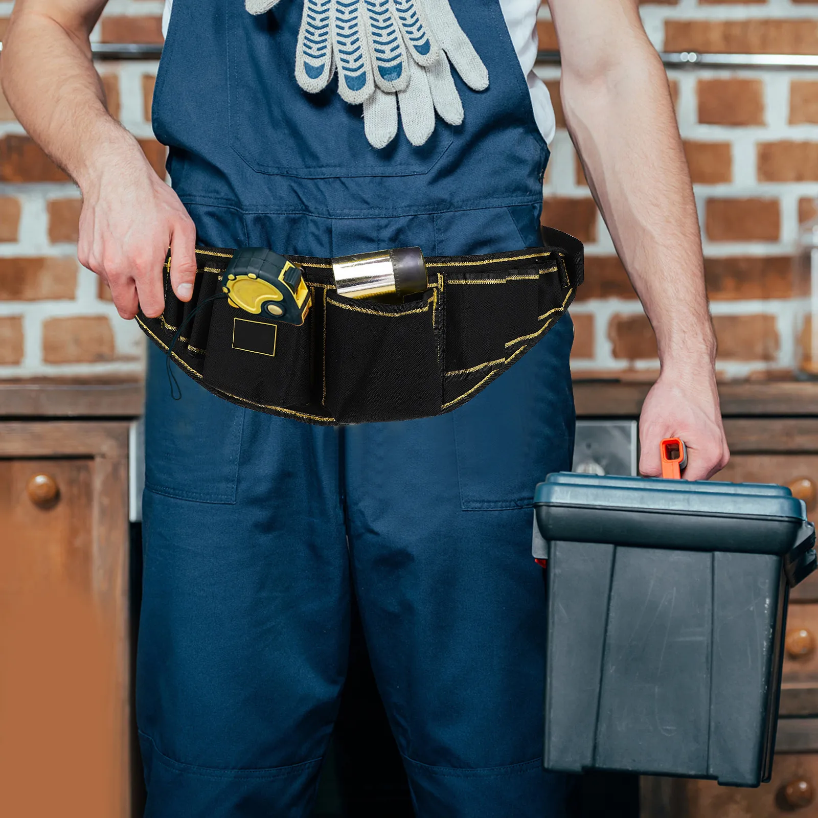Waterproof Electrician Tool Belt Bag – Oxford Cloth Waist Pouch with Multiple Pockets for Professionals